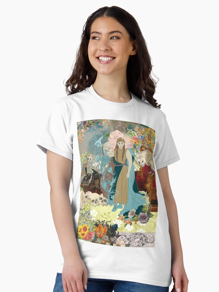 Thumbnail 2 of 7, Classic T-Shirt, The Empress on Her Throne Digital Collage designed and sold by astroauroran.