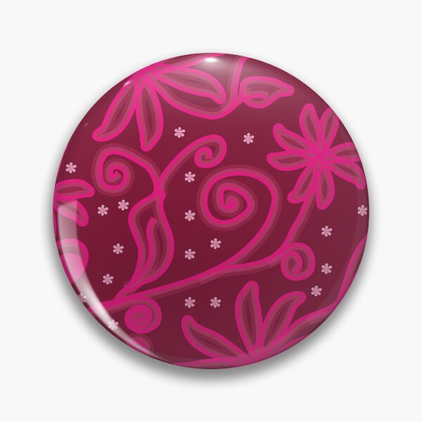 Artikelvorschau, Spiralen und Blumen 1980er-Jahre-Inspiration in Magenta und Pink entworfen und verkauft von Aureusglow.