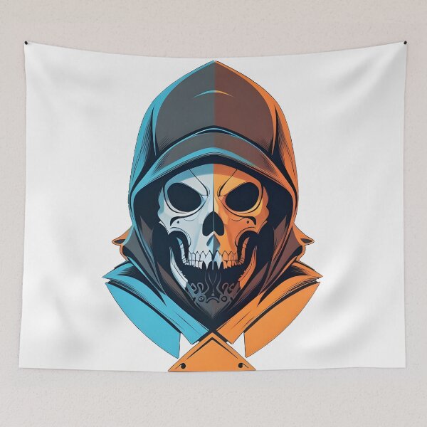 Item preview, Skeleton skull with hood designed and sold by BearsAndSkulls.
