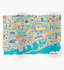 Barcelona City Map Poster Poster