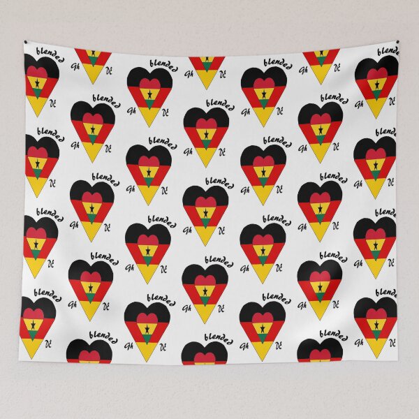 Item preview, Ghanaian and German hearts together designed and sold by WhoWeAre.