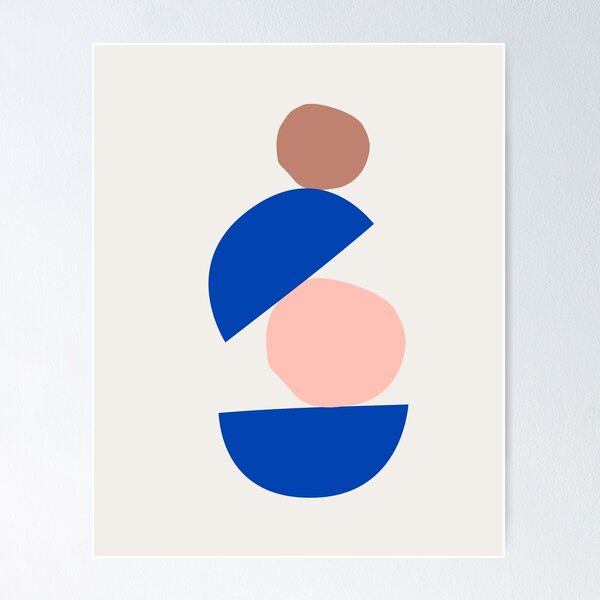 Item preview, Organic shapes pink and blue designed and sold by Geekline.