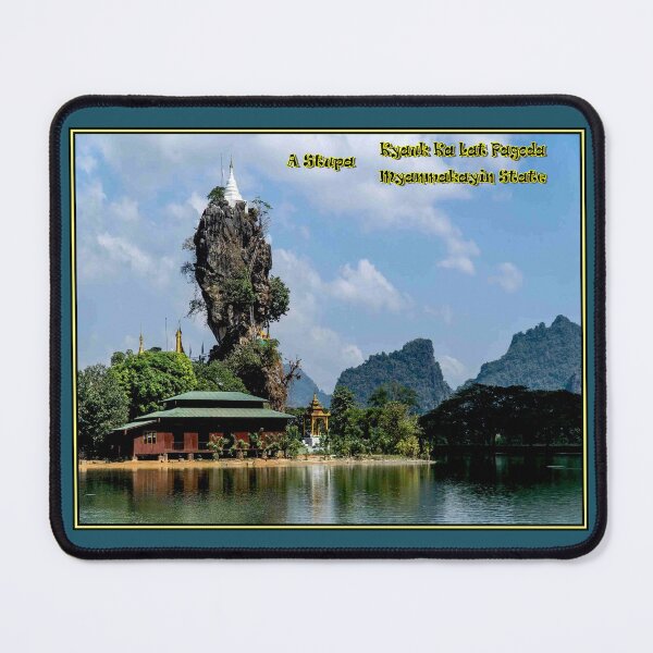 Item preview, A Stupa : Kyauk Ka Lat Pagoda Travel and Tourism Print designed and sold by posterbobs.