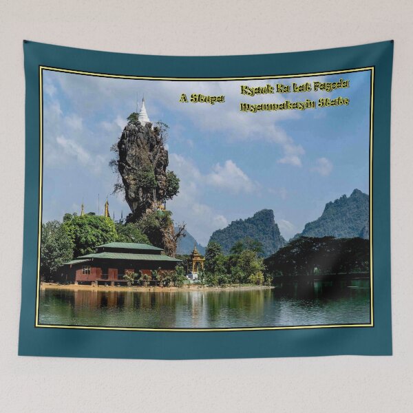 Item preview, A Stupa : Kyauk Ka Lat Pagoda Travel and Tourism Print designed and sold by posterbobs.