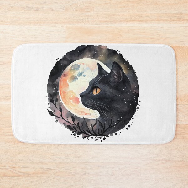 Item preview, Dark Cat Moon kitten pet meow feline kittens black love kitty Shadows designed and sold by Redkaone.
