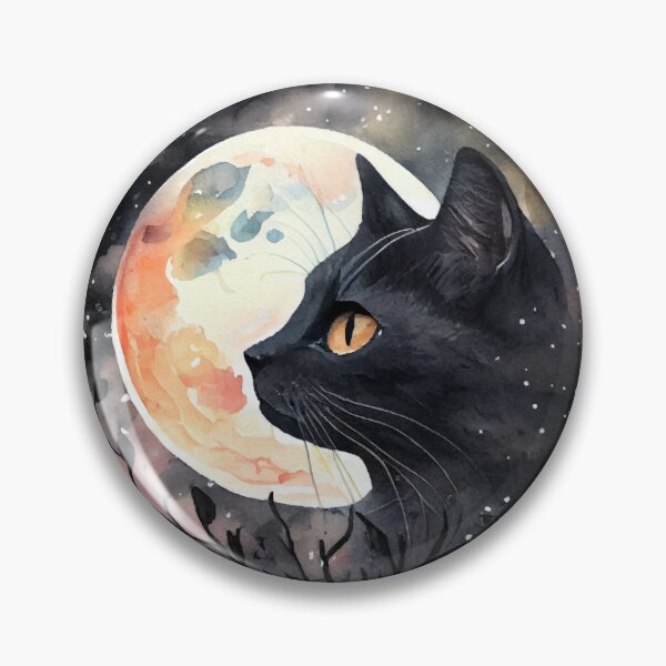 Item preview, Dark Cat Moon kitten pet meow  feline kittens black love kitty Shadows  designed and sold by Redkaone.