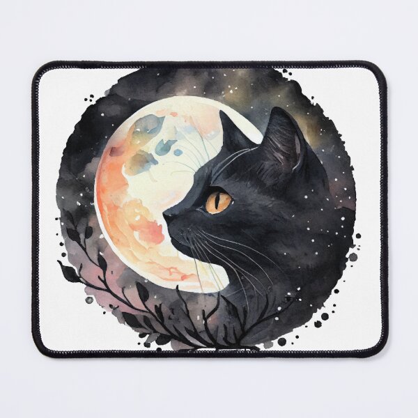 Item preview, Dark Cat Moon kitten pet meow  feline kittens black love kitty Shadows  designed and sold by Redkaone.