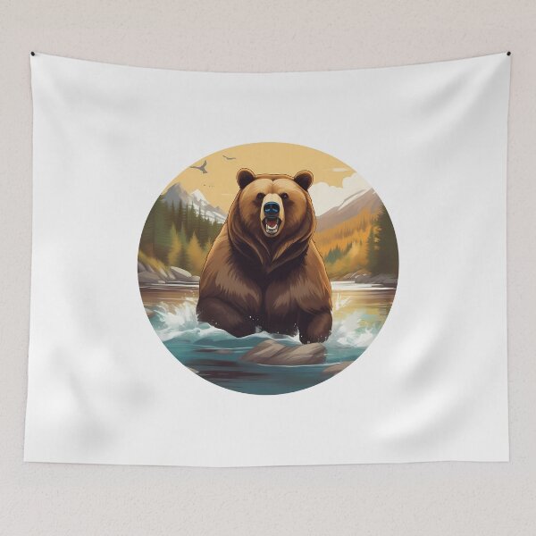 Item preview, Incredible Grizzly Bear Art designed and sold by AbsoluteA.