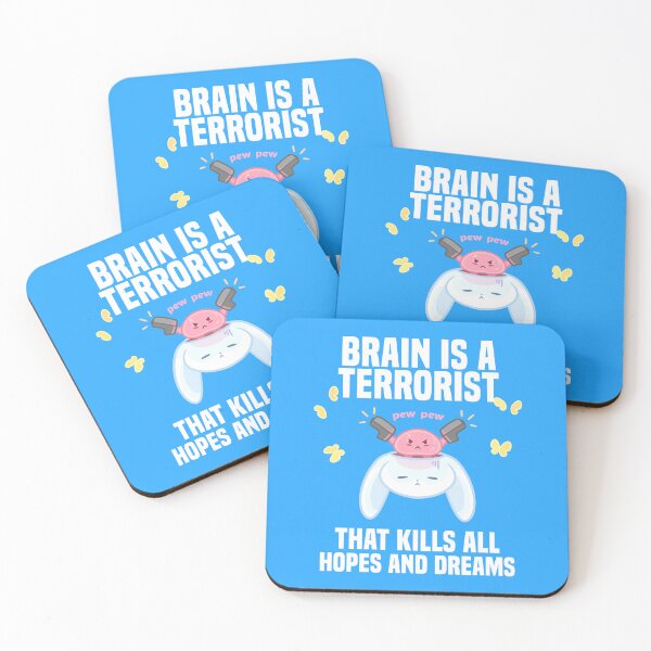 Item preview, Sad Depressed Brain-Dead White Bunny Rabbit Quote designed and sold by Chonkitty.