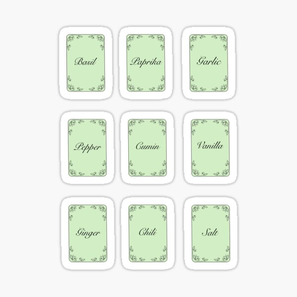 Cloud Spice Stickers Jars Decorative Labels – Royal Green Market