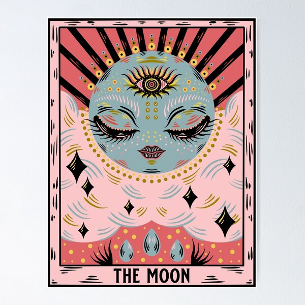 Item preview, The Moon Tarot Card designed and sold by Chloë Ella Urbanczyk.