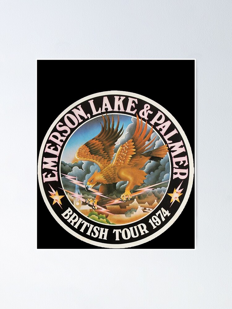 【直筆サイン入り！】EMERSON, LAKE & PALMER ツアーパンフ EMERSON LAKE & PALMER Fine Art Print FULLY SIGNED by 3 ELP