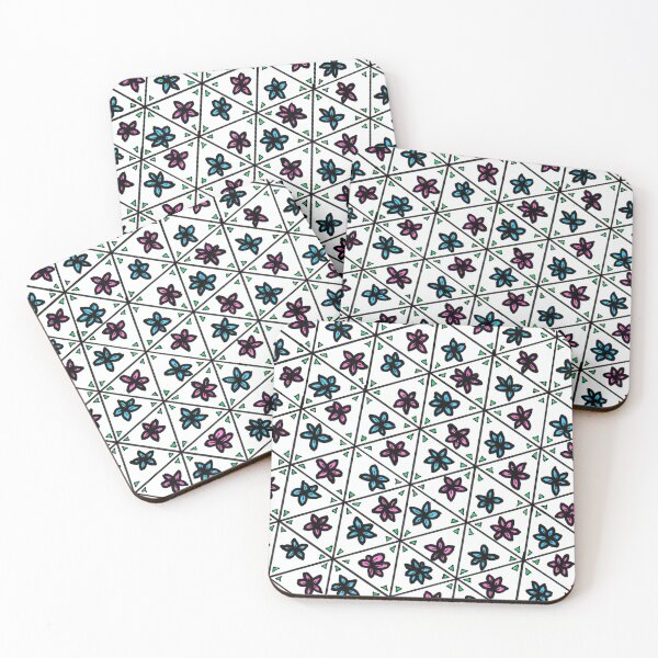Item preview, Geometric Floral Pattern-Triangles designed and sold by foundunbound.
