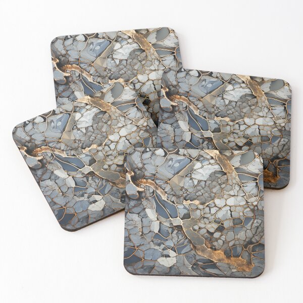 Item preview, Silver Mineralization Microscopic Structure Pattern designed and sold by Myra365Art.