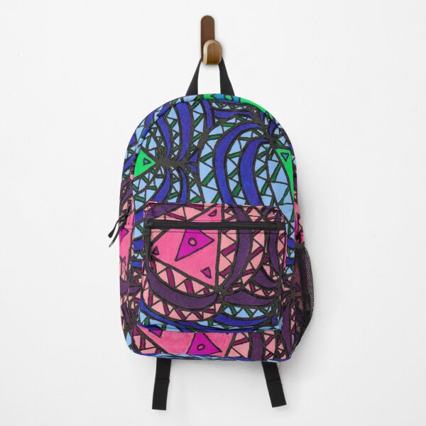 Item preview, Geometric Mandala-Triangle Blue/Pink designed and sold by foundunbound.