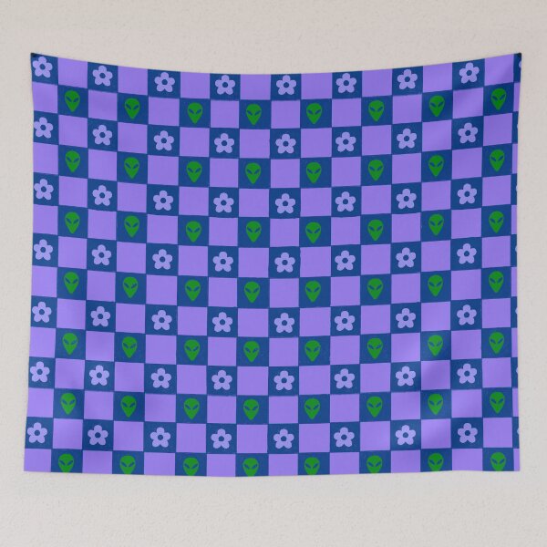Item preview, Alien Daisey Checkerboard Pattern designed and sold by Haley Schulz.