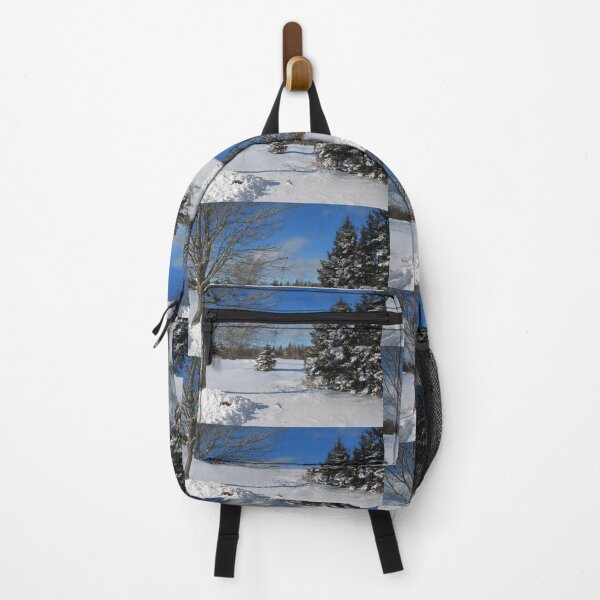 Item preview, Winter snowy country farmland , trees, snow and blue sky designed and sold by naturematters.