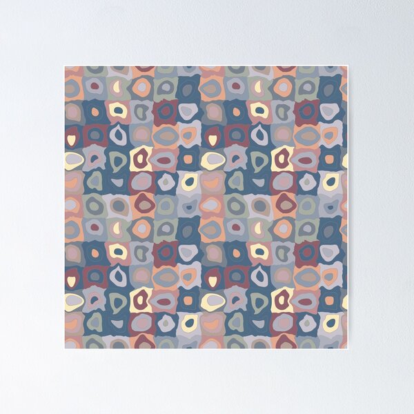 Item preview, Summer Breeze  - Retro Geometric Wobbly Square Grid Pattern designed and sold by GenAumonier.