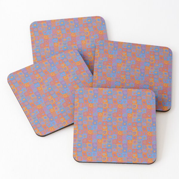 Item preview, Vibrant Tropic Sky  - Retro Geometric Wobbly Square Grid Pattern designed and sold by GenAumonier.
