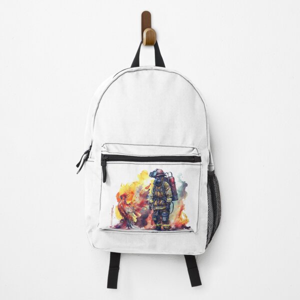 Item preview, Firefighter with Phoenix watercolor designed and sold by KarGoryDesigns.