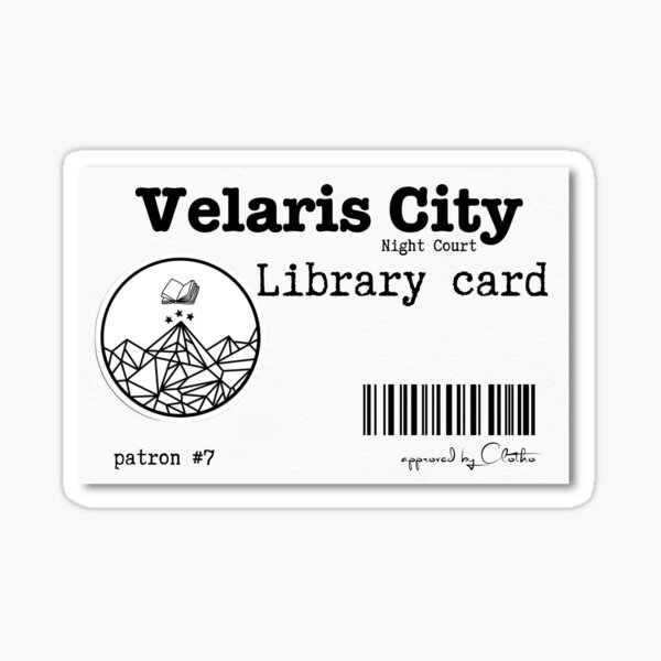 Item preview, Velaris City Night Court Library Card designed and sold by maevuhhh.