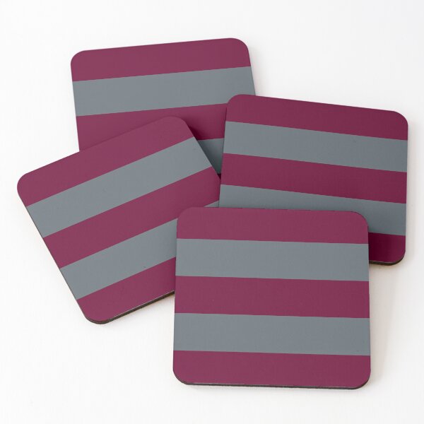 Item preview, Large BURGUNDY (Maroon) and SLATE GREY Horizontal STRIPES designed and sold by RachelMacht.