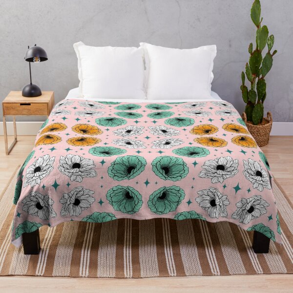 Item preview, Colorful Anemones Botanical Pattern Flowers Blossoms Vintage Retro designed and sold by ObsidianDaz.