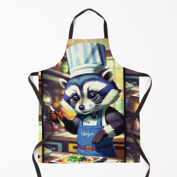 Item preview, A cute chef raccoon working in a kitchen designed and sold by Pelzi100.