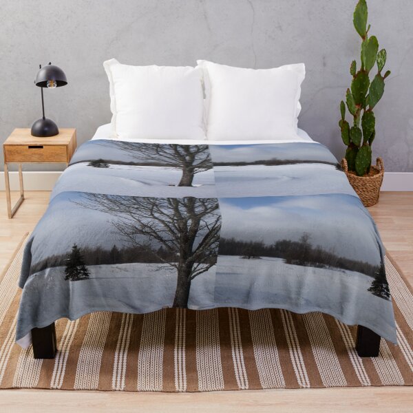 Item preview, Cool  winter snowy country wonderland , trees, snow and blue sky designed and sold by naturematters.