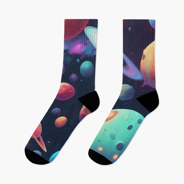 Item preview, planets galaxy and stars, vibrant color Platte designed and sold by Five Seventy Five.