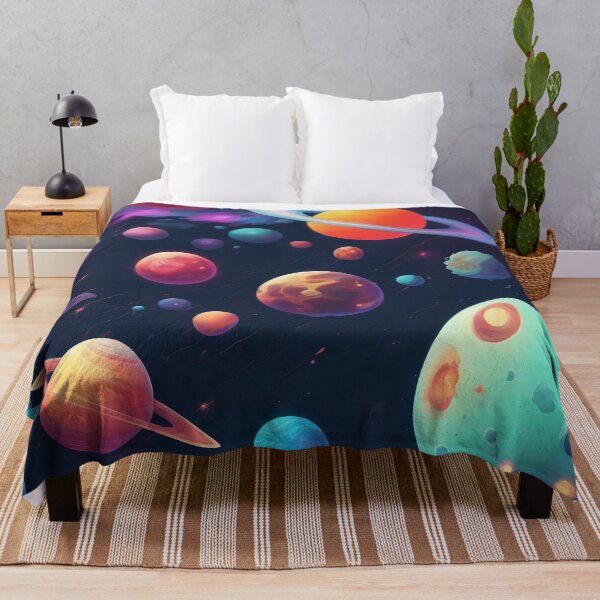 Artikelvorschau, Planeten, Galaxien und Sterne, lebendige Farbplatte entworfen und verkauft von Five Seventy Five.