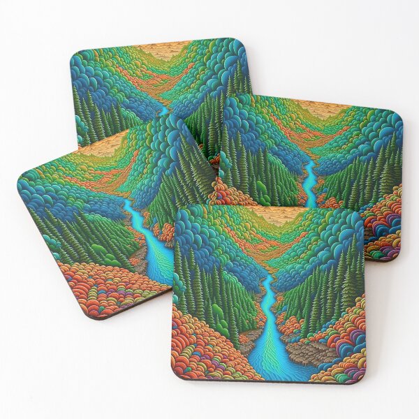 Item preview, [AI Art] Green Valley, Optical Art Style designed and sold by Sissle.