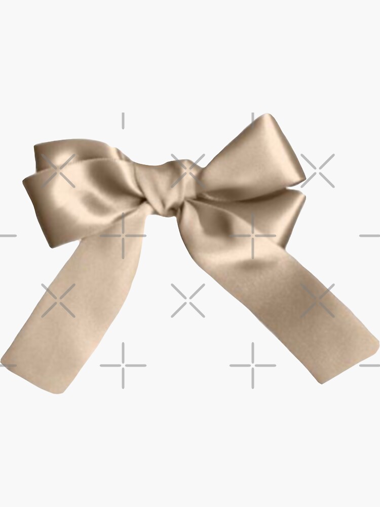 beige ribbon bow | Sticker