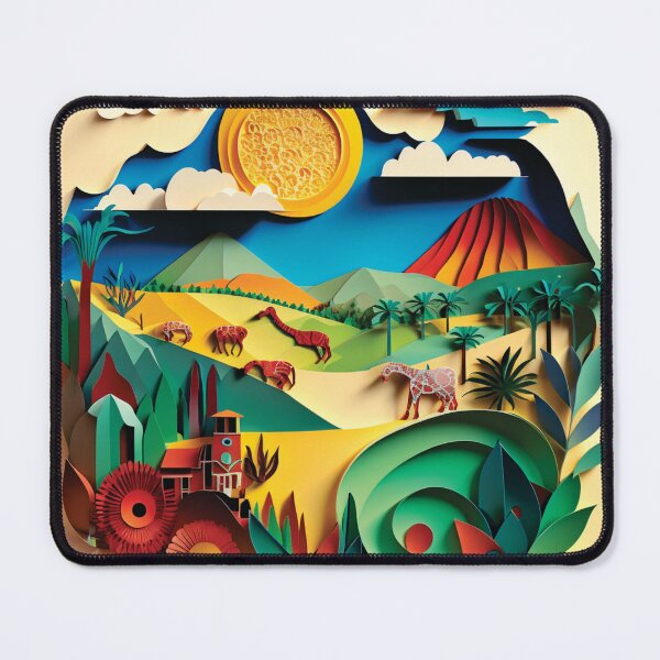 Item preview, rural landscape in cut paper designed and sold by artpapercuts.