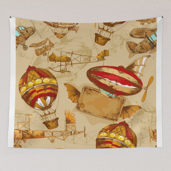 Item preview, Hindenburg Zeppelin Old Blue Grid English	 designed and sold by DOPANDA ..