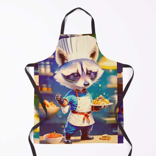 Item preview, A cool chef raccoon working in a kitchen designed and sold by Pelzi100.