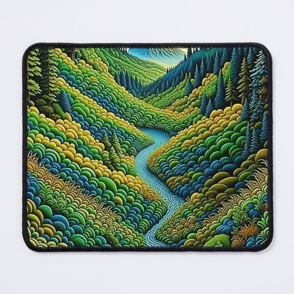 Item preview, [AI Art] Green Valley, Optical Art Style designed and sold by Sissle.