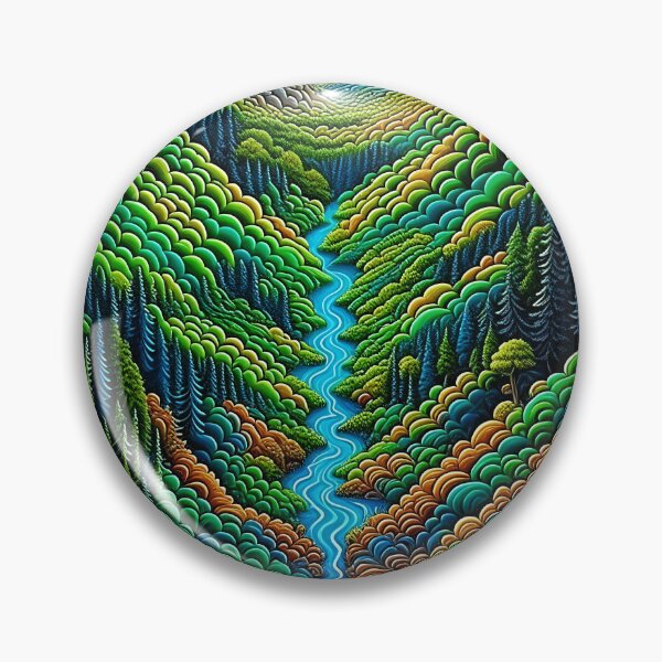 Item preview, [AI Art] Green Valley, Optical Art Style designed and sold by Sissle.