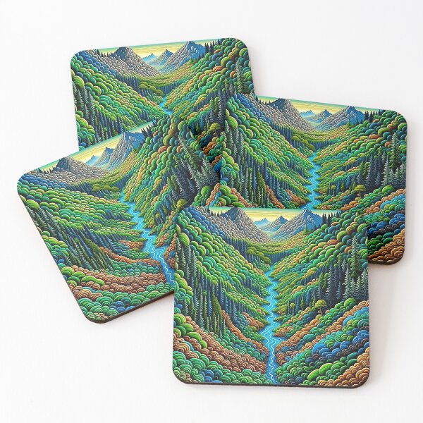 Item preview, [AI Art] Green Valley, Optical Art Style designed and sold by Sissle.
