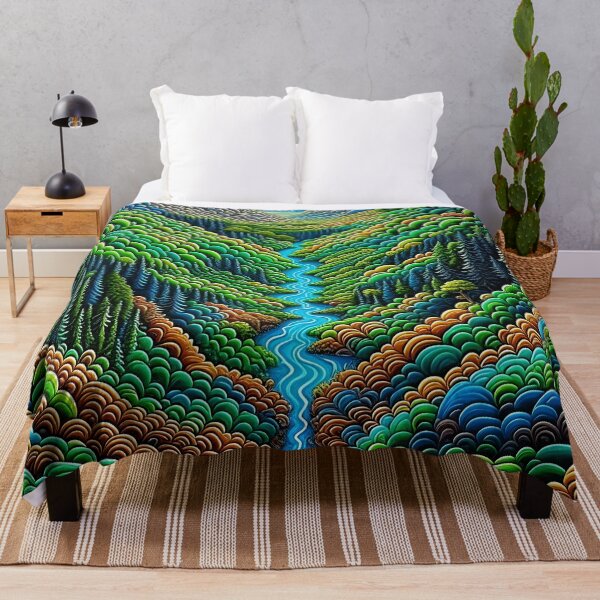 Item preview, [AI Art] Green Valley, Optical Art Style designed and sold by Sissle.