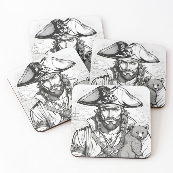Item preview, Pirate with teddy bear designed and sold by Jambonfromage.