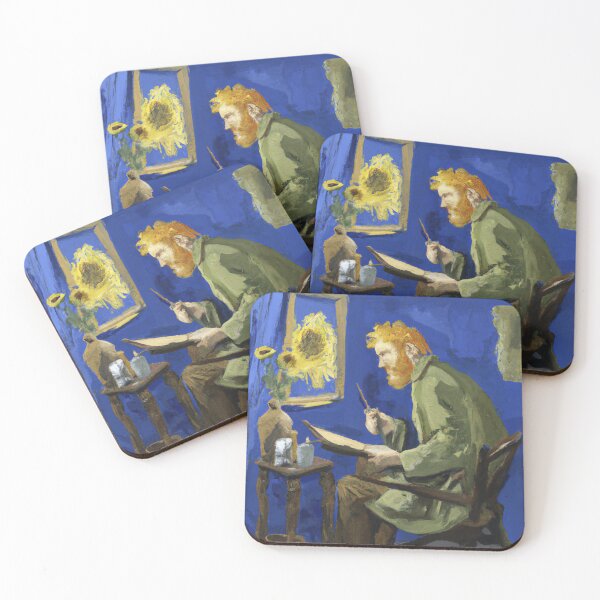 Item preview, A painting of the great Van Gogh painting himself designed and sold by WhimsyInkings.