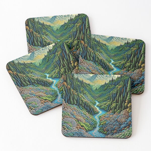 Item preview, [AI Art] Green Valley, Optical Art Style designed and sold by Sissle.