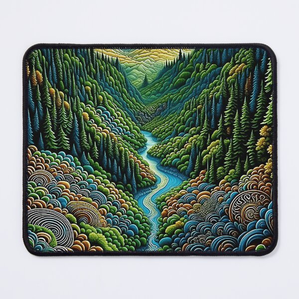 Item preview, [AI Art] Green Valley, Optical Art Style designed and sold by Sissle.