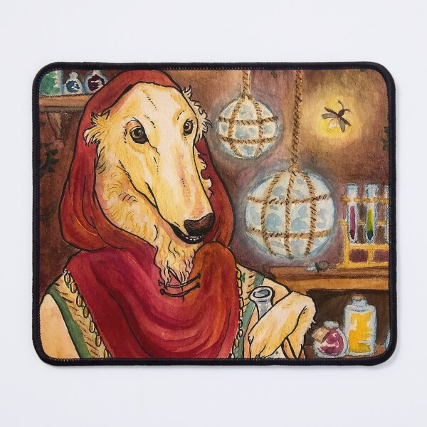Item preview, Borzoi Potion Seller designed and sold by Melanie Westfall.