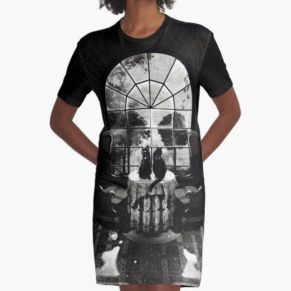 Room Skull Graphic T-Shirt Dress