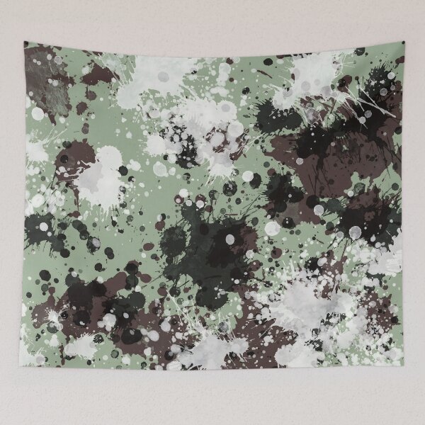 Item preview, Sage green paint splatter art, Drip painting abstract  designed and sold by JinJinYoon.