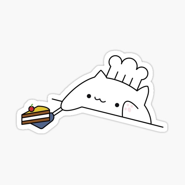 Item preview, Baker Bongo Cat Meme Sticker designed and sold by Bhushan Graphix.
