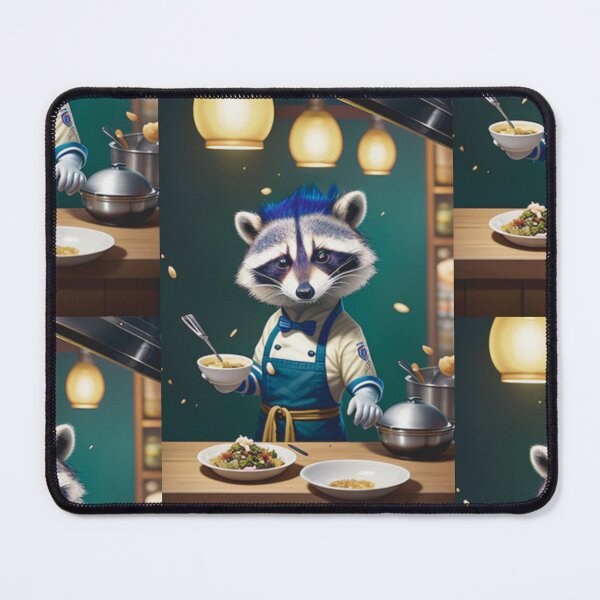 Item preview, A cool chef raccoon working in a kitchen designed and sold by Pelzi100.