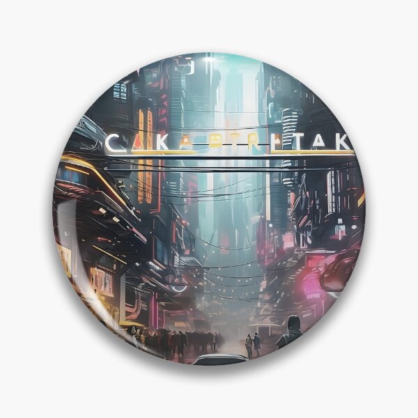 Item preview, Neon Drenched Cyberpunk Cityscape designed and sold by dcrc.